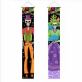 Mexican Day of the Dead porch banners featuring vibrant skull couple illustrations and patterns - Day of the Dead Style 9 / 30x180cm (2 Pieces/Pack)
