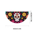 Vibrant Day of the Dead marigold sugar skull bunting flag for festive outdoor party decor - Watercolor Skull Style (WLS4-2) / 90x45cm