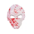 Weiße Totenkopfmaske mit rotem Blutspritzer-Druck für Tag der Toten Halloween - Blutbespritzte Totenkopfmaske / Stil 1