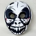 Mexikanische Tag der Toten Totenkopfmaske mit schwarzem Digitaldruck für Cosplay - Einheitsgröße / Schwarz-Weiß-Geistergesicht-Stil