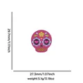 Spilla messicana a forma di teschio di zucchero rosa con fiori e cuori per il Giorno dei Morti - Teschio di Zucchero Rosa (Style 2)