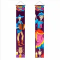 Traditional Mexican Day of the Dead porch banners featuring festive skeleton characters - Day of the Dead Style 18 / 30x180cm (2 Pieces/Pack)