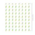 Set of 10 green spiral striped paper straws, 20cm long for party table decoration. - Straw