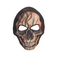 Masque de crâne pour le Jour des Morts avec motif de fissures de feu numérique - Lava Crackle Skull Mask / Style 10