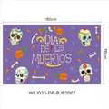 Banner decorativo Día de los Muertos viola con teschi di zucchero, misura 180x110cm - Motivo Multi-Teschio Viola (WLJ023-DP-BJB2007) / 180x110cm