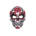 Masque de crâne mexicain Dia de los Muertos avec fleurs pour cosplay et fête d'Halloween - Symmetrical Floral Sugar Skull Mask / Style 17