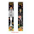 Dia de los Muertos vertical door banners featuring skeleton bride and groom designs - Skull Bride And Groom Style 003