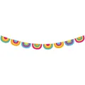Bunte mexikanische Fiesta-Party-Girlande mit lebhaften, halbkreisförmigen Papierfächern - Stil 1 Banner / Bunt
