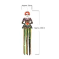 Day of the Dead skeleton bride hanging decoration with streamers, 120cm length - Paper Flower Bride
