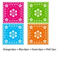 Set de 25 platos de papel mexicanos del Día de Muertos con calados florales - Mezcla de 4 colores / 25 Piezas/Paquete (Servilleta Mexicana)