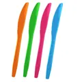 Four-piece colorful plastic disposable knives set for Day of the Dead Mexican party decor - 25 Pieces/Pack (Four-Color Plastic Knife)