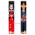 Decorative Mexican Day of the Dead door banners featuring traditional skeleton figures - Multicolor Pattern Skull 015