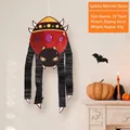Halloween red spider hanging decoration, 25x36cm stretchable paper ornament for party decor - Stretch Insect