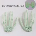 Mains de squelette d'Halloween lumineuses, accessoires déco pour ambiance de fête en vert clair - Main de Squelette Lumineuse / Une Paire / Lumineux