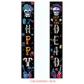 Festive Day of the Dead porch banners with colorful sugar skull and guitar graphics - Happy Day Of Dead Style 022