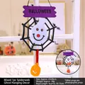 Halloween hanging decoration variant featuring a ghost and black spider web motif - Door Hanging Ghost Lantern