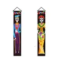 Striscioni decorativi per la porta con coppia di scheletri del Giorno dei Morti - Banner di Scheletri Vestiti (MD07)