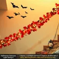 Halloween maple leaf garland with 3m LED warm white string lights for staircase decor - Halloween Staircase Light String 2m