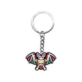 Colorful skeleton bat keychain accessory for Day of the Dead Mexican festival celebration - Black Bat Skull Style (23)