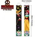 Banner per porta Giorno dei Morti con sposi scheletro per decorazioni festa messicana - Scheletro in Abito Tradizionale (MD11)