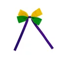 Fermaglio per capelli a fiocco di carnevale messicano giallo verde e viola per bambine - Fiocco Stile A / 1 Pezzo
