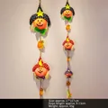 Hanging Halloween decoration featuring a 117cm long cute pumpkin head string for porch - Door Hanging Pumpkin Head String Large