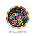Λεπτομερής όψη των χάρτινων πιάτων Cinco de Mayo 18 cm, σετ των 10 τεμαχίων - 7 Ιντσών Πιάτα / Σετ 10 Τεμαχίων