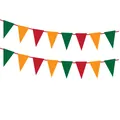 Bunte mexikanische Party-Dekoration mit dreieckigen Wimpelkette Bannerfahnen Set - Wimpelkette / 2 Stück Wimpelketten 18 Flaggen