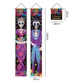 Día de los Muertos Skelett Banner-Set für festliche Halloween Party Dekoration - 3-Teiliges Spruchband-Set (GWSJDL-5) / 300D Verdickte Version