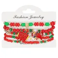 Ensemble de bracelets en perles mexicains Cinco de Mayo avec breloques piment - Style Fiesta Mexicaine 1 (HY-3006-1)