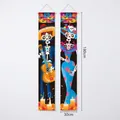 Day of the Dead banners with skeleton mariachi and Catrina designs, 180x30cm - 2-Piece Set (GWSJDL-14)