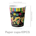 Mexikanische Fiesta Pappbecher mit Maßen, 10er-Set für die Partydekoration - Cinco De Mayo Pappbecher (10 Stück)