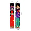 Day of the Dead decorative banner set with skull characters for Halloween party atmosphere - 2-Piece Set (GWSJDL-20)