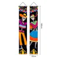 Colorful Day of the Dead skeleton door banners for Mexican festival party decoration - 2-Piece Set (GWSJDL-23)