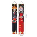 Day of the Dead skeleton couple porch banners for festive Halloween party decor - 2-Piece Set (GWSJDL-24)
