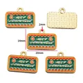 Holy Guacamole enamel charm pendant with 14x20mm dimensions for DIY jewelry making - Holy Guacamole Sign