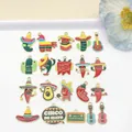 20 kleurrijke emaille bedeltjes voor Mexicaanse Fiesta DIY sieraden met chili en cactus - Mexicaanse Fiesta Gemengde Set (SN1213) / Set van 20 Stuks