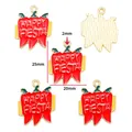 Detailed view of Mexican Fiesta red pepper enamel pendants with precise dimensions of 25x20mm - Cinco de Mayo Sign