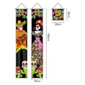Mexican Day of the Dead 3-piece banner set with festive skeleton and cactus design - 3-Piece Couplet Set (GWSJDL-10)