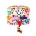 Set di braccialetti messicani Fiesta con ciondoli a peperoncino, piñata e avocado - Stile Peperoncino Pony Avocado (1)