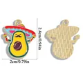 Pendentif avocat dessin animé avec sombrero et maracas en alliage émaillé pour bricolage - Style Avocat Anthropomorphe (A6-481) / 1 Pièce/Paquet (24*20mm)
