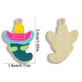 Pendentif en émail piment mexicain pour bijoux DIY, breloque colorée en alliage - Style Piment avec Sombrero (A6-483) / 1 Pièce/Pack (26*18mm)