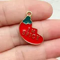 Pendentif piment en émail rouge avec texte I'M SPICY pour création de bijoux DIY - Piment I'M SPICY / Ivoire