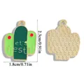 Green cactus enamel charm with 'let's fiesta!' text, size 2.3cm x 1.8cm for DIY jewelry - Fiesta Cactus Style (A6-487)
