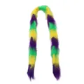 Boa di Mardi Gras peloso viola oro e verde per decorazioni di feste e vari festival - Sciarpa Tricolore