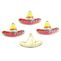 Colorful enamel Mexican sombrero hat charms for DIY jewelry making projects - No.15 Chili