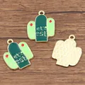 Ciondolo a forma di cactus in smalto con scritta "let's fiesta!" per creare gioielli - Stile 9 Cactus LET'S FIESTA