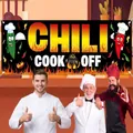 Chili Cook Off Banner für mexikanische Party-Dekoration - 50x300cm / Schwarz