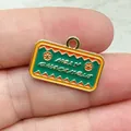 Enamel Holy Guacamole charm for DIY jewelry making and unique handmade crafts. - Lotus Pink