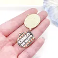 Enamel Cinco de Mayo bubble charm pendant for DIY Mexican carnival jewelry making - Cinco De Mayo Tag Style (23106) / 1 Piece/Pack (25x22mm) / Green